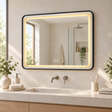 Espejo LED rectangular horizontal ambientado