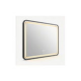 Vista del espejo LED rectangular horizontal