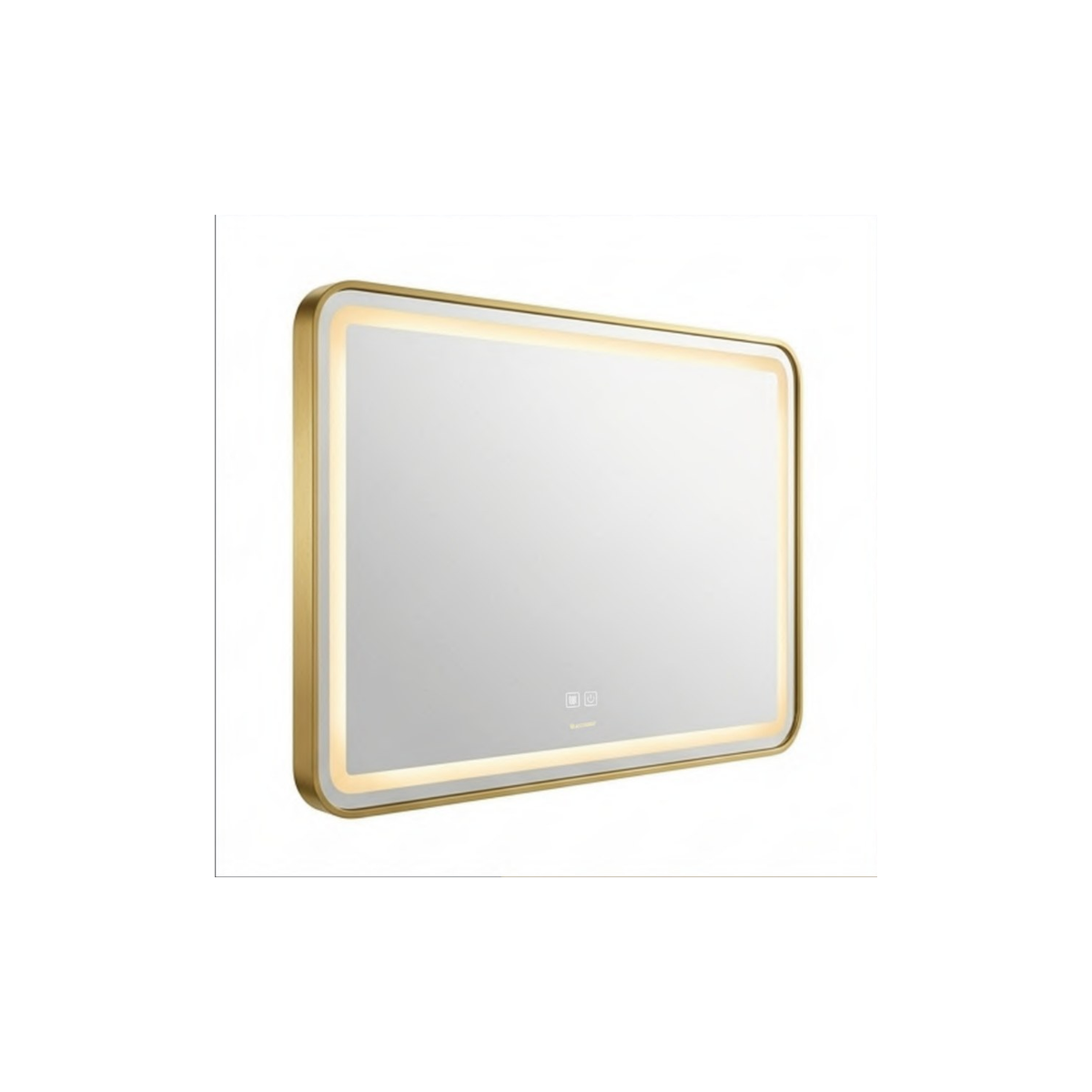 Vista del espejo LED rectangular horizontal