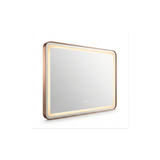 Vista del espejo LED rectangular horizontal