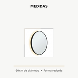 Medidas del espejo redonda