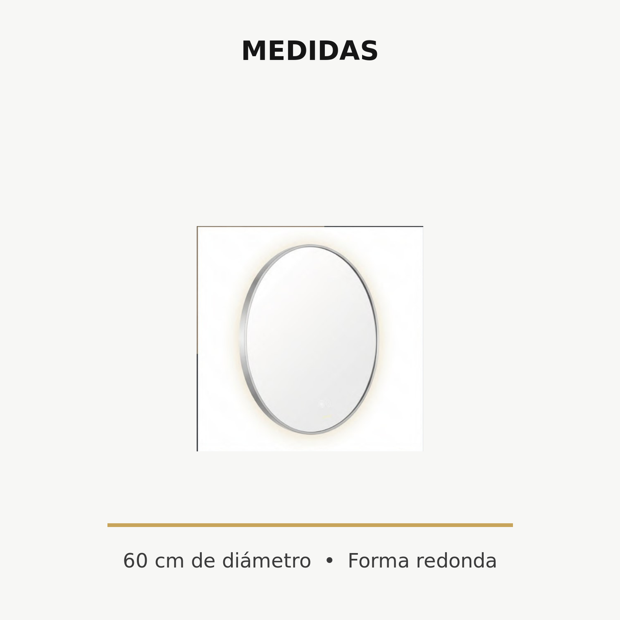 Medidas del espejo redonda