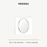 Medidas del espejo redonda