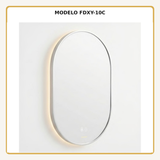 Espejo Aura LED indirecto ovalado 50 × 80 cm cromado antiempañante, vista ampliada del modelo FDXY-10C