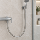 Flexible Extensible Para Ducha Cromado, ambientación instalada