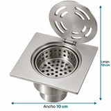 Rejilla De Piso En Acero Inoxidable 10 X 10 Cm - medidas