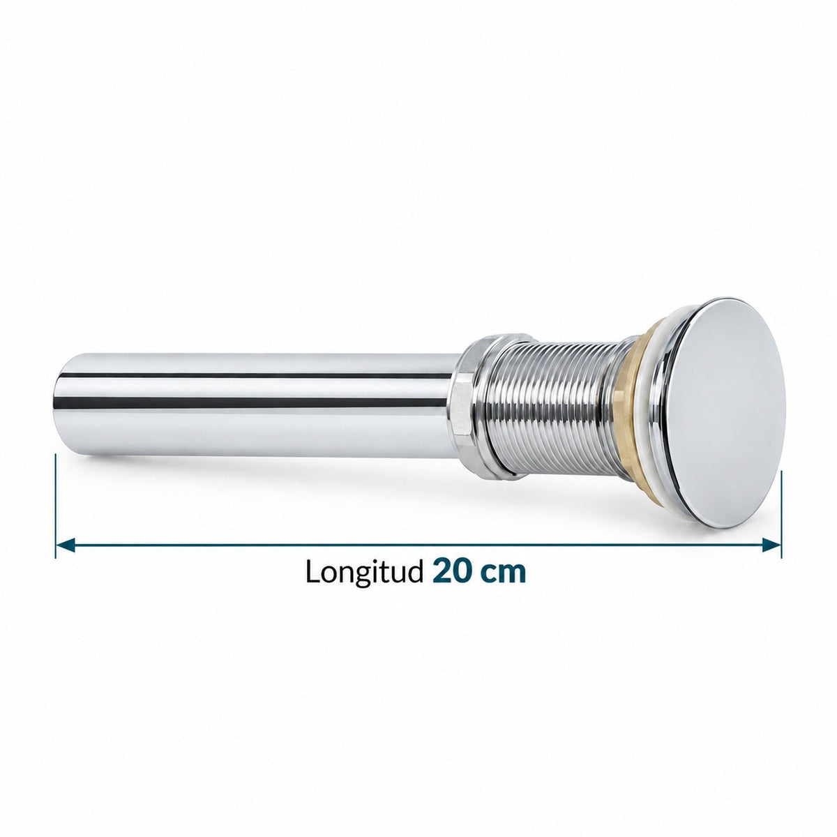 Desagüe Push Para Lavamanos En Zinc 20 Cm - medidas