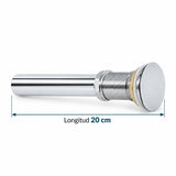 Desagüe Push Para Lavamanos En Zinc 20 Cm - medidas