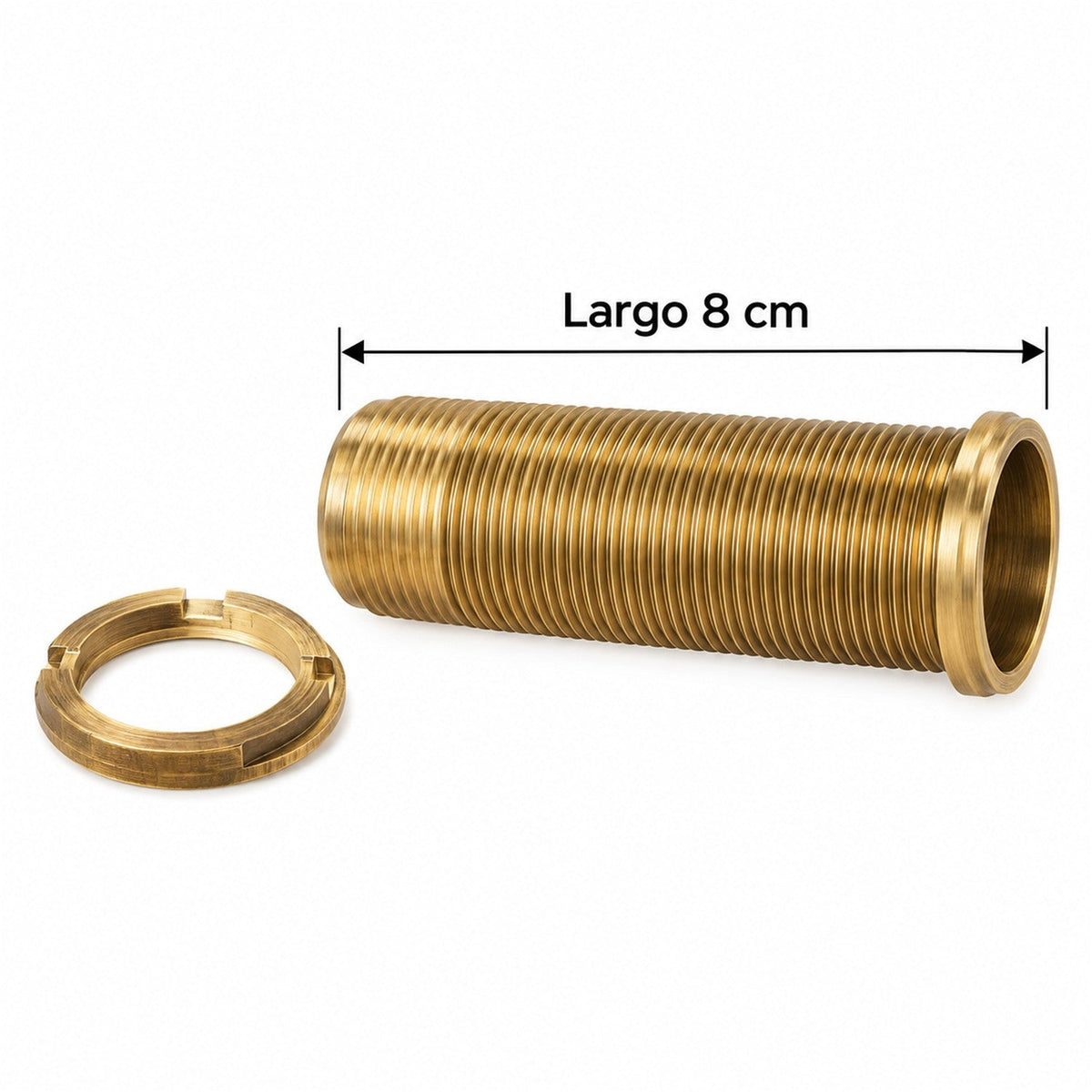 Racor Para Grifería Monocontrol En Bronce 8 Cm - medida de largo