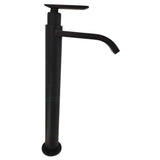 Llave Alta para Lavamanos Cascada 30,5 cm Agua Fría Negro Mate