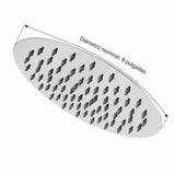 Regadera Redonda Cromada De 8 Pulgadas — medidas y compatibilidad