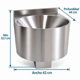 Dimensiones: alto 32,1 cm, ancho 42 cm, profundidad 44 cm