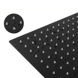 Combo Baño Negro 3 Piezas con Regadera Cuadrada 30 cm, Tubo Tipo L 40 cm y Rejilla Antiolores 10 x 10 cm