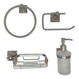 Set de accesorios para baño satinado x4 piezas