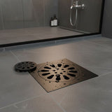 Rejilla De Piso Cuadrada 10 X 10cm Negro Mate