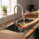 Set Lavaplatos Inteligente Doble Lujo en Acero Inoxidable 304 - 75x45 cm