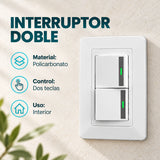 Interruptor Doble Blanco De Pared — características confirmadas