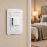 Interruptor Sencillo Blanco De Pared — vista del producto instalado