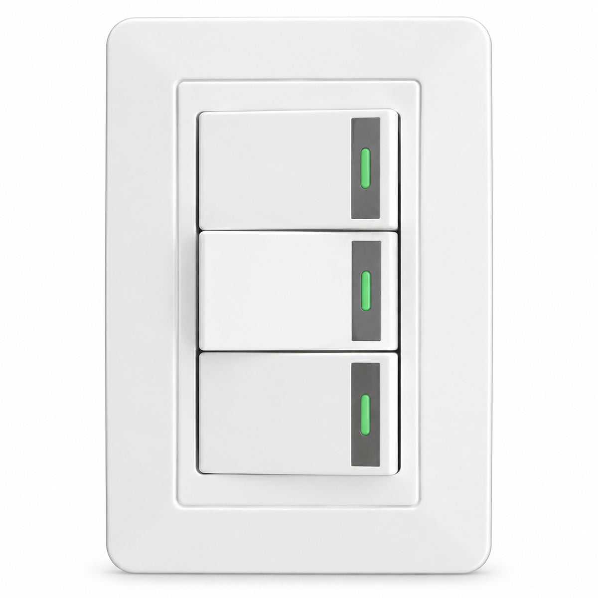 Interruptor Triple Blanco De Pared — fotografía del producto