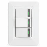 Interruptor Triple Blanco De Pared — fotografía del producto