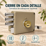 Cerradura De Sobreponer Izquierda Tres Bulones 50 mm — caracteristicas