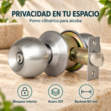 Pomo De Alcoba En Acero Backset 60 mm — caracteristicas
