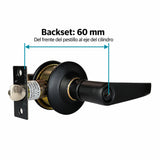 Manija Negra De Alcoba En Aluminio 60 mm — medidas