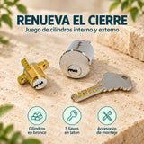 Juego De Cilindros Para Cerradura Con Cinco Llaves — caracteristicas