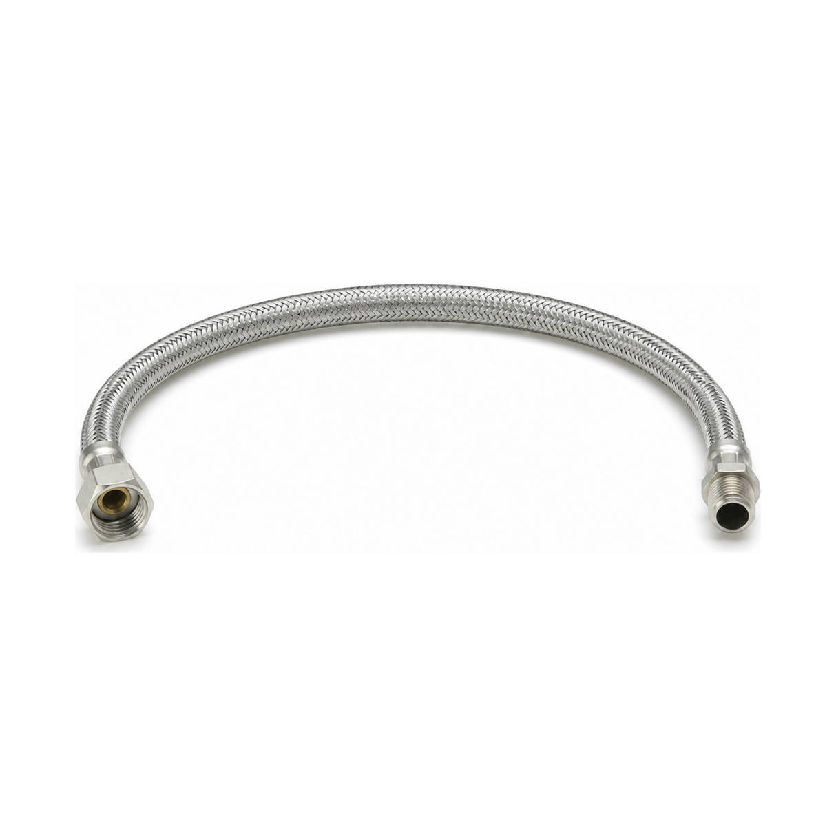Manguera flexible para calentador hembra-macho de media pulgada x 35 centímetros