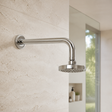 Brazo de Ducha Mirage 30 cm en Acero Inoxidable 304 - Brazo Mirage instalado en ducha clara y comercial