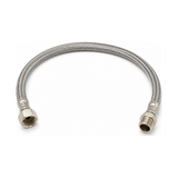 Manguera Flexible para Agua Hembra-Macho 1/2" x 50 cm - Manguera completa en fondo blanco