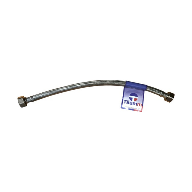 Manguera Flexible para Agua Hembra-Hembra 1/2" x 35 cm - Producto exacto completo sobre fondo blanco, sin recorte