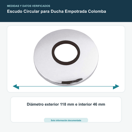Escudo Circular para Ducha Empotrada Colomba