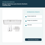 Bisagra Soft-Close para Asiento Sanitario Colomba Soft - Incluye conjunto de bisagra con pasadores soft-close