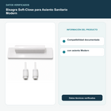 Bisagra Soft-Close para Asiento Sanitario Modern - Compatibilidad documentada con asiento Modern