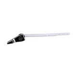 Palanca Cromada para Descarga de Sanitario 26 cm - Palanca y brazo perforado completos sobre fondo blanco