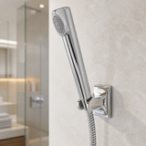 Soporte de Pared para Teleducha Swertt Cromado - Mismo tipo de soporte instalado desde otra perspectiva clara
