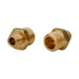 Conector de Latón con Tuerca de 1/2" x 1/4" - Producto exacto completo sobre fondo blanco, centrado y sin recortes