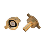 Conector de Latón para Manguera de 1/2" y Llave de Jardín de 3/4" - Producto exacto completo sobre fondo blanco, centrado y sin recortes