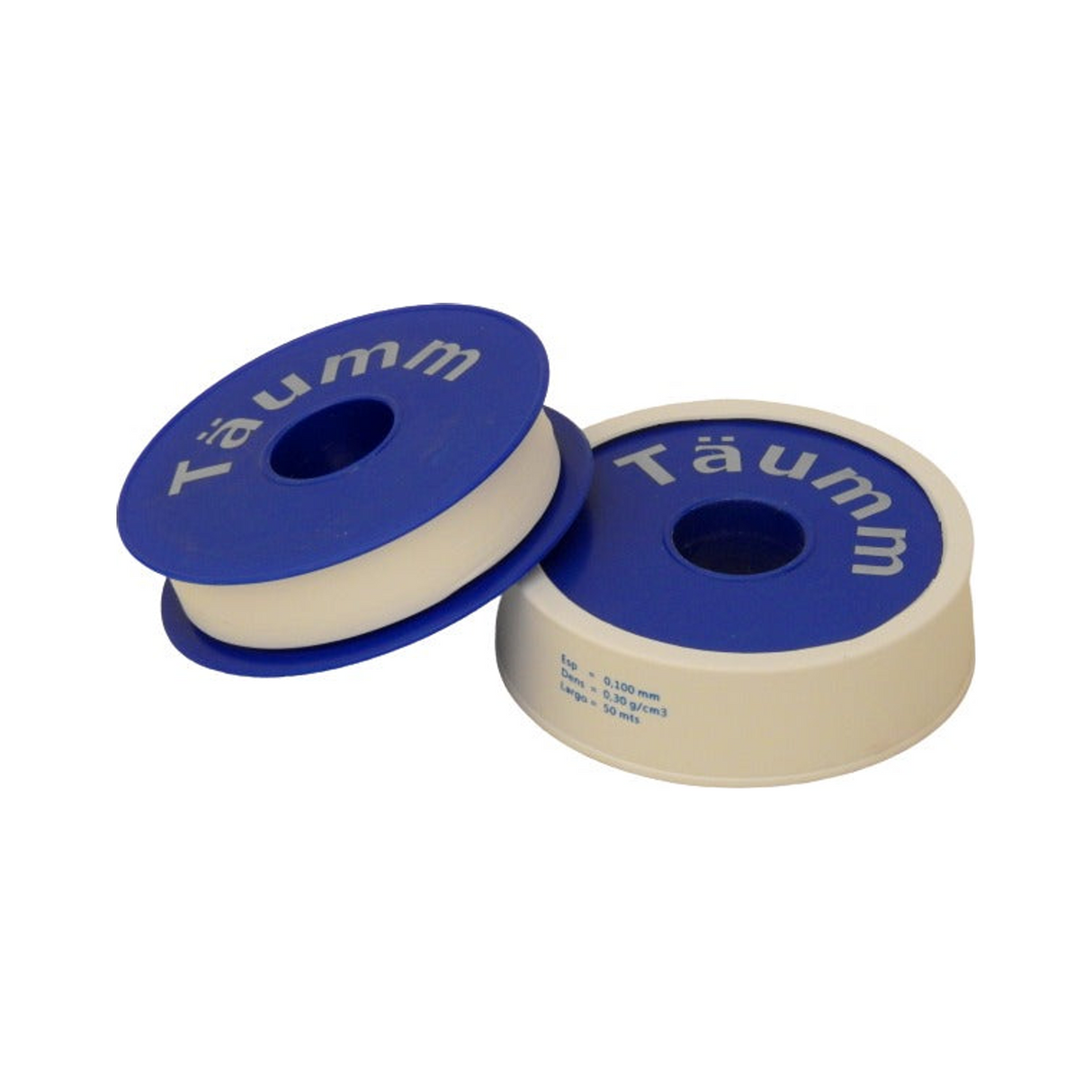 Cinta Selladora de PTFE Jumbo de 3/4" x 50 m - Producto exacto completo, centrado, sin recortes y con margen de seguridad