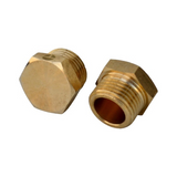 Tapón Macho de Latón NPT de 1/2" - Producto exacto completo, centrado, sin recortes y con margen de seguridad