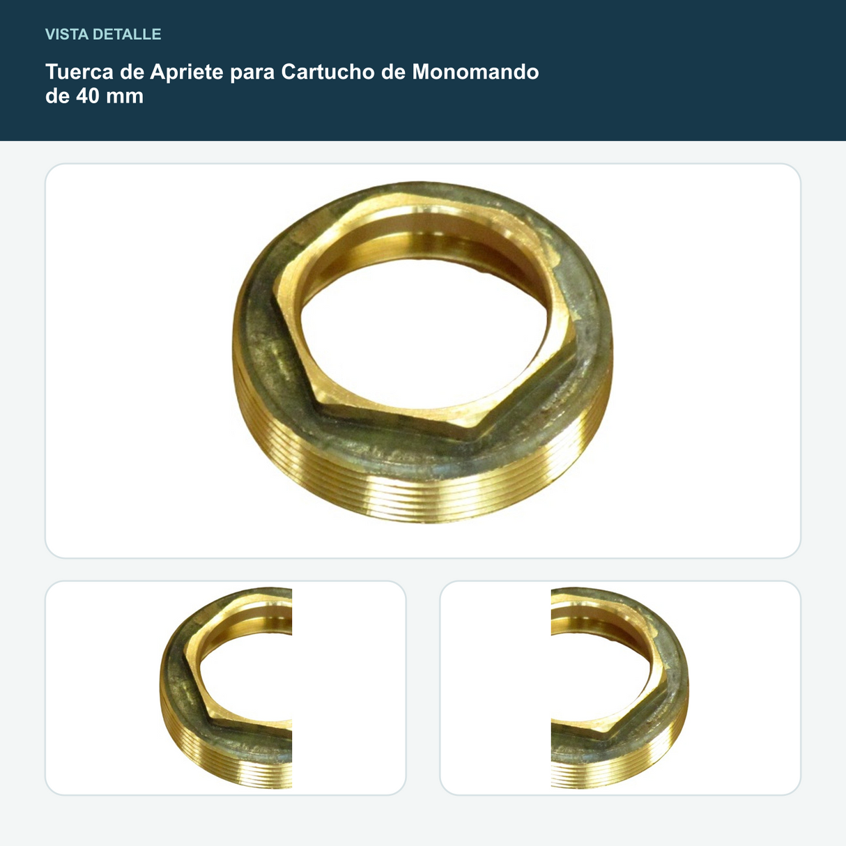 Tuerca de Apriete para Cartucho de Monomando de 40 mm - Tuerca de apriete para cartucho de 40 mm
