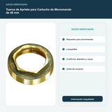 Tuerca de Apriete para Cartucho de Monomando de 40 mm - Repuesto para monomando compatible. Confirmar diámetro y rosca antes de comprar