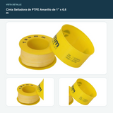 Cinta Selladora de PTFE Amarillo de 1" x 6,6 m - Ancho 1" y largo 6,6 m