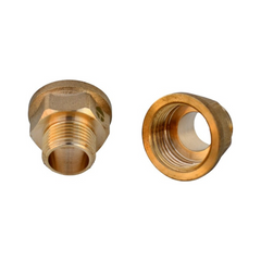 Niple de Latón con Tuerca HI-HE de 1/2" x 3/8"