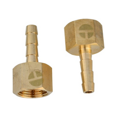 Cachimbo Recto de Latón HI 3/8" con Espiga de 1/4"