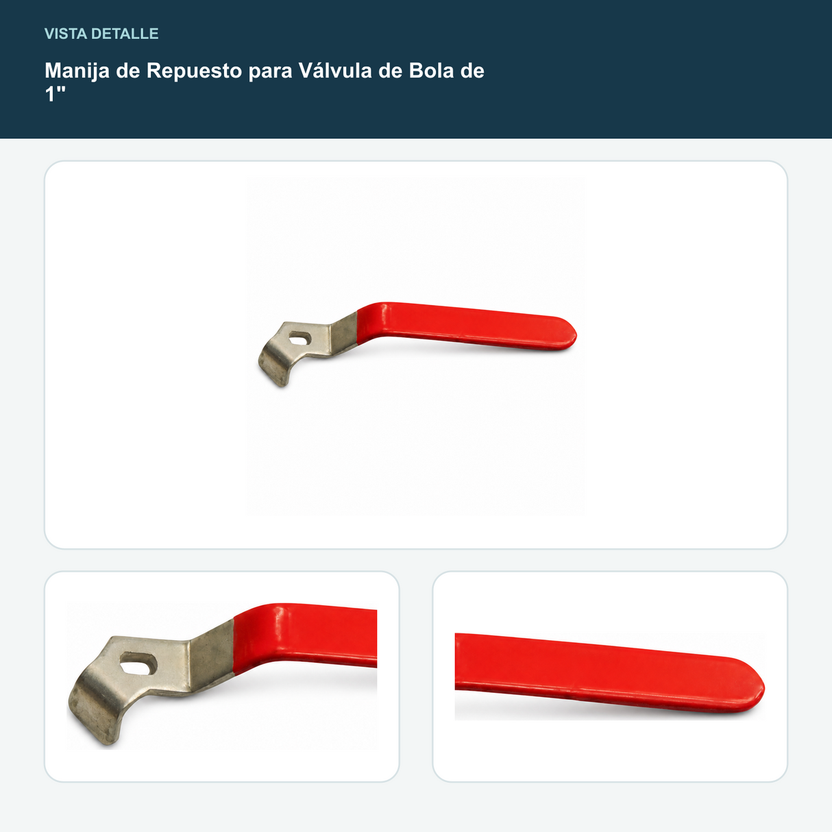 Manija de Repuesto para Válvula de Bola de 1" - Manija para válvula de bola de 1"