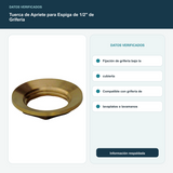Tuerca de Apriete para Espiga de 1/2" de Grifería - Fijación de grifería bajo la cubierta. Compatible con grifería de lavaplatos o lavamanos