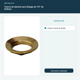 Tuerca de Apriete para Espiga de 1/2" de Grifería - Incluye 1 tuerca de apriete