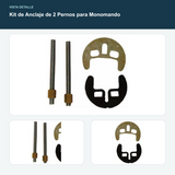 Kit de Anclaje de 2 Pernos para Monomando - Kit de anclaje de 2 pernos